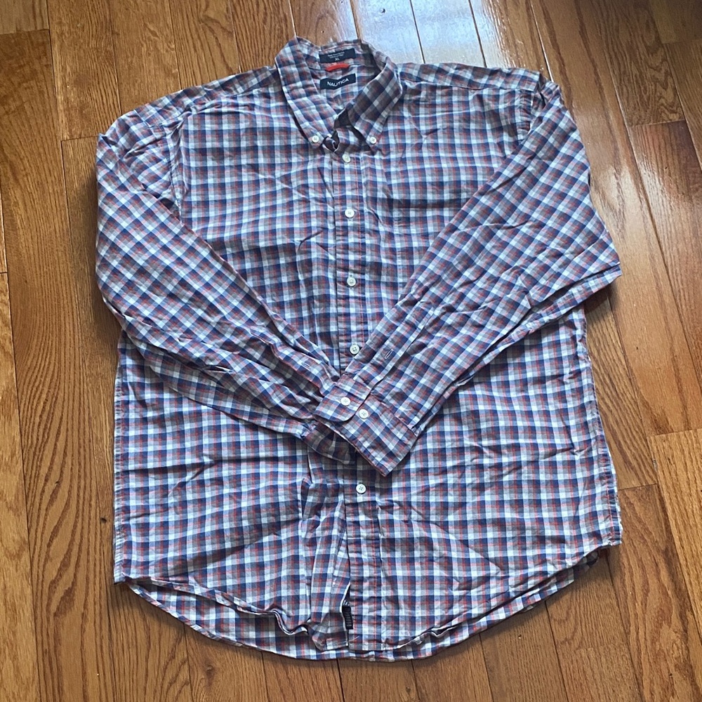Nautica Multicolor Plaid Casual Shirt